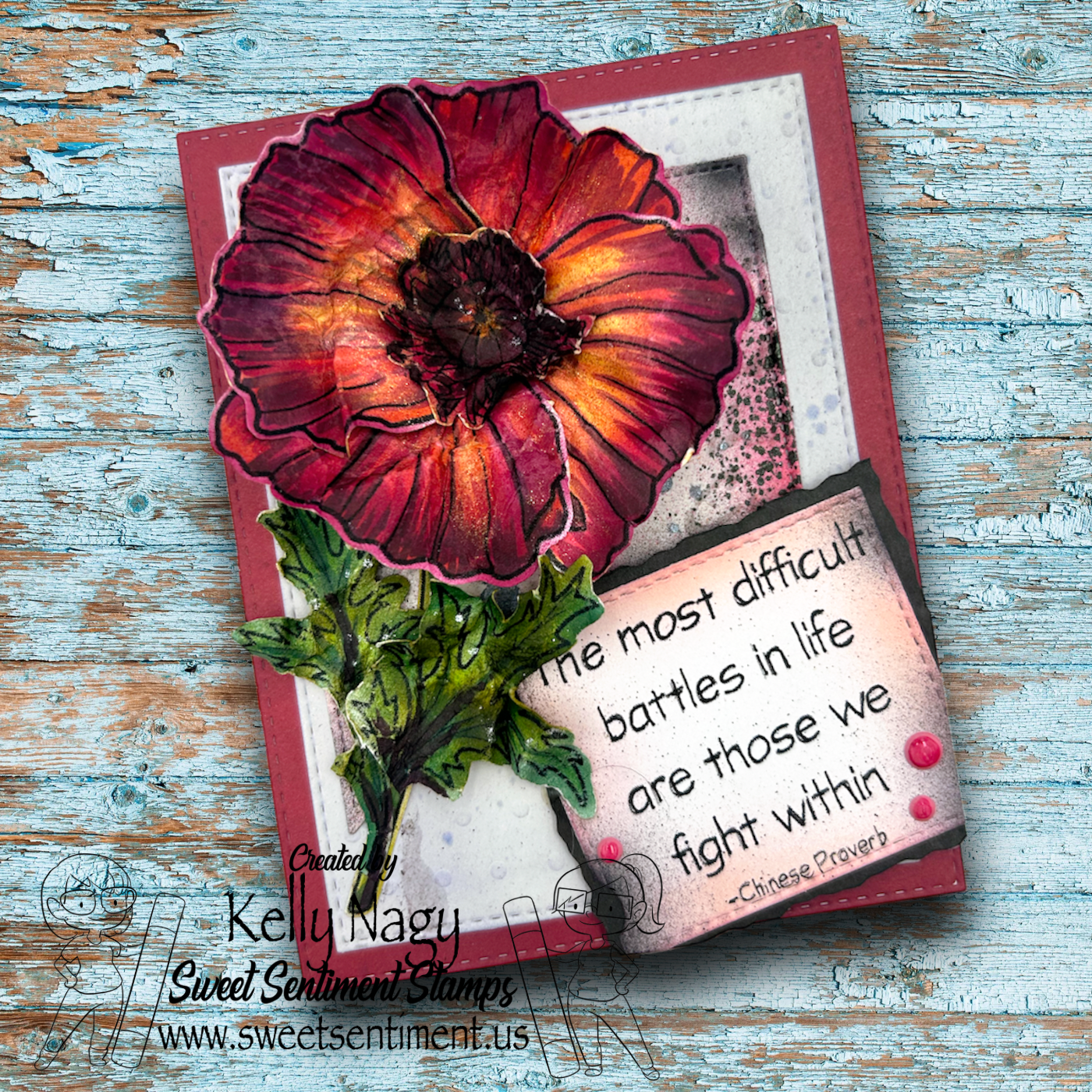 Proud Poppy Stamp Set – Sweet Sentiment Stamps