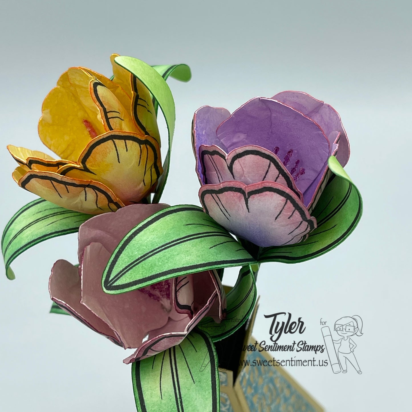 Tenacious Tulip Stamp & Die Set