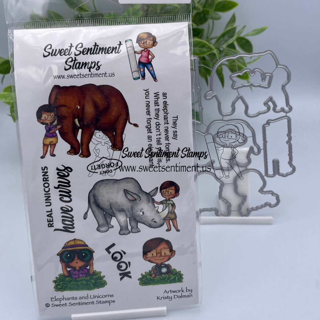 Elephants and Unicorns Stamp & Die Set